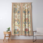 William Morris Antique Floral Embroidery Panel 1875 Window Curtain Gallery Image 5
