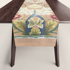 William Morris Antique Floral Embroidery Panel 1875 Table Runner Gallery Image 1