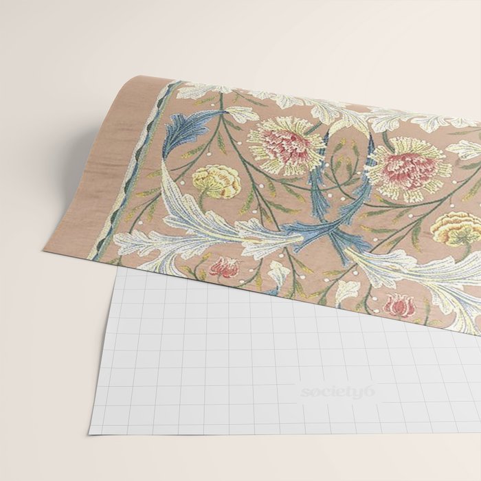 William Morris Antique Floral Embroidery Panel 1875 Wrapping Paper Gallery Image 2