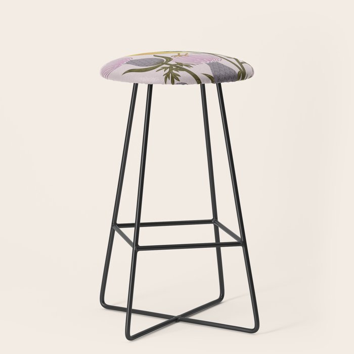 Goldfinch on Purple Thistles Stool Gallery Image 1