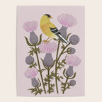 Goldfinch on Purple Thistles Poster Gallery Image 4