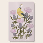 Goldfinch on Purple Thistles Cutting Board Gallery Image 1