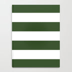 Large Dark Forest Green and White Cabana Tent Stripes Notebook Gallery Image 4