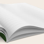 Large Dark Forest Green and White Cabana Tent Stripes Notebook Gallery Image 2