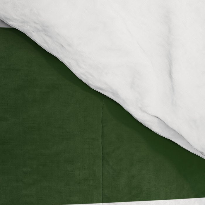 Large Dark Forest Green and White Cabana Tent Stripes Comforter Gallery Image 4