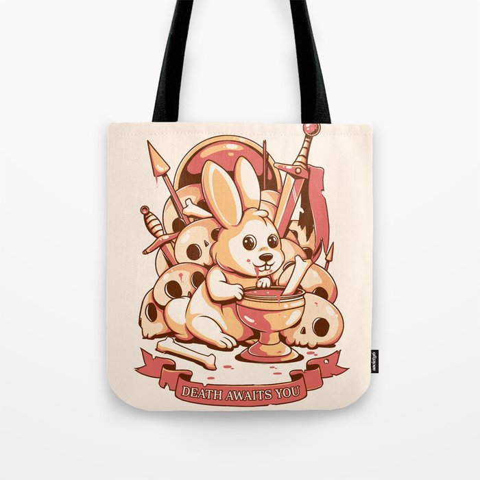 Death awaits you Tote Bag Gallery Image 1