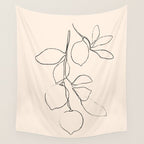 Minimal Lemons Wall Tapestry Gallery Image 4