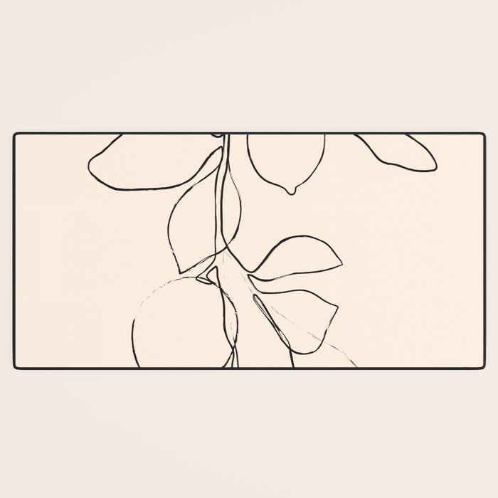 Minimal Lemons Desk Mat Gallery Image 3