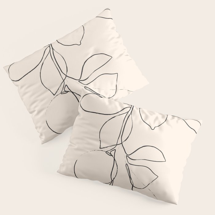 Minimal Lemons Pillow Sham Gallery Image 3