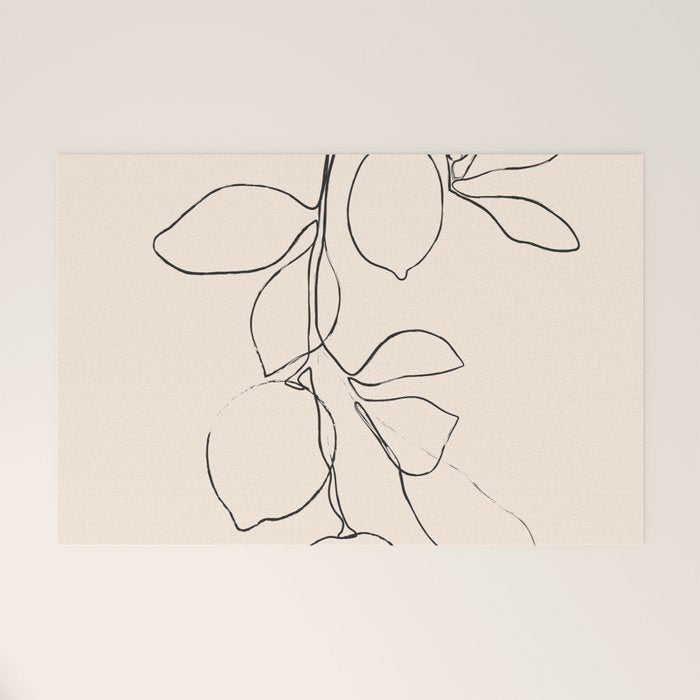 Minimal Lemons Welcome Mat Gallery Image 1