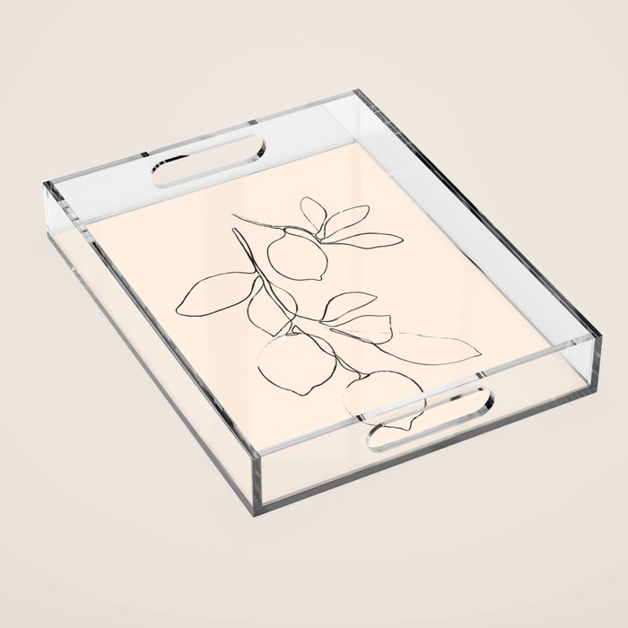 Minimal Lemons Acrylic Tray Gallery Image 1