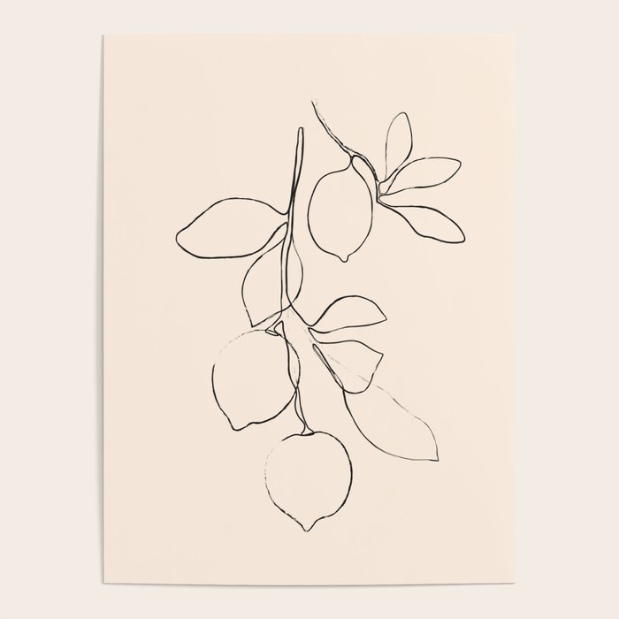 Minimal Lemons Poster Gallery Image 1