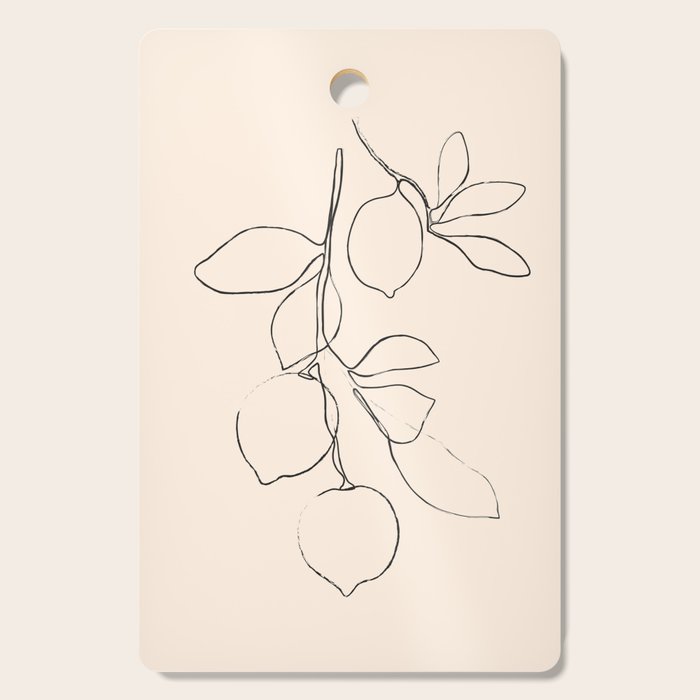 Minimal Lemons Cutting Board Gallery Image 1