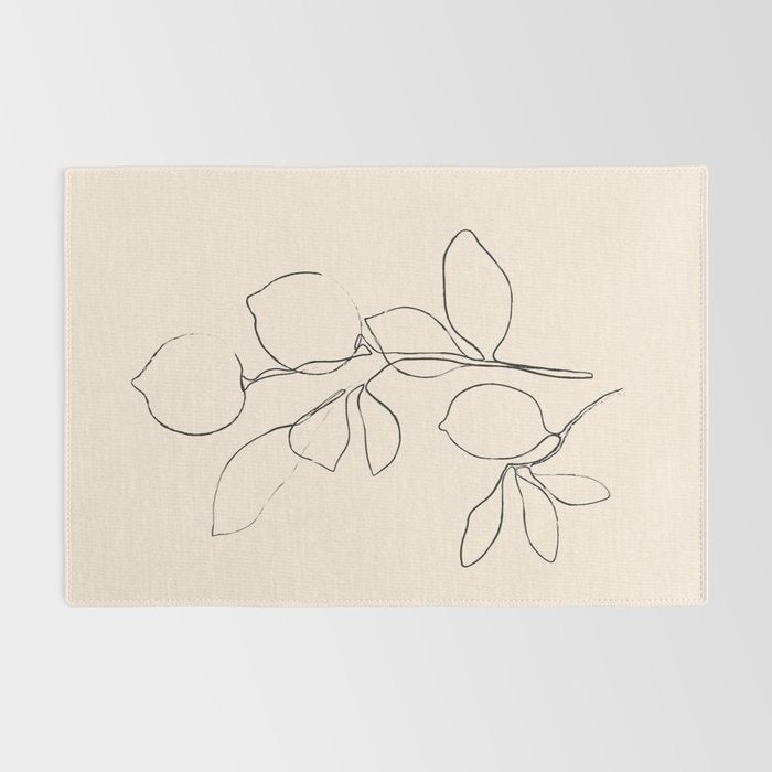 Minimal Lemons Rug Gallery Image 2