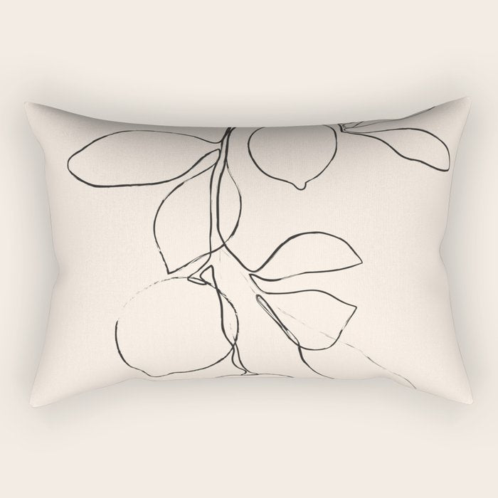 Minimal Lemons Rectangular Pillow Gallery Image 2