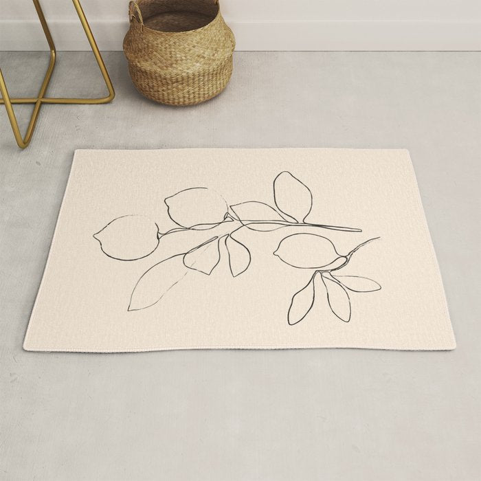 Minimal Lemons Rug Gallery Image 1