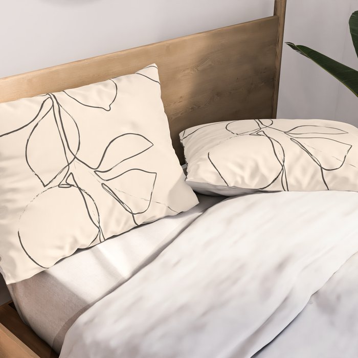 Minimal Lemons Pillow Sham Gallery Image 2