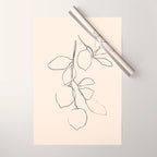 Minimal Lemons Wrapping Paper Gallery Image 1