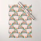 Quirky retro palm trees Wrapping Paper Gallery Image 1
