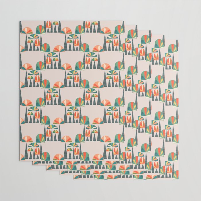 Quirky retro palm trees Wrapping Paper Gallery Image 3