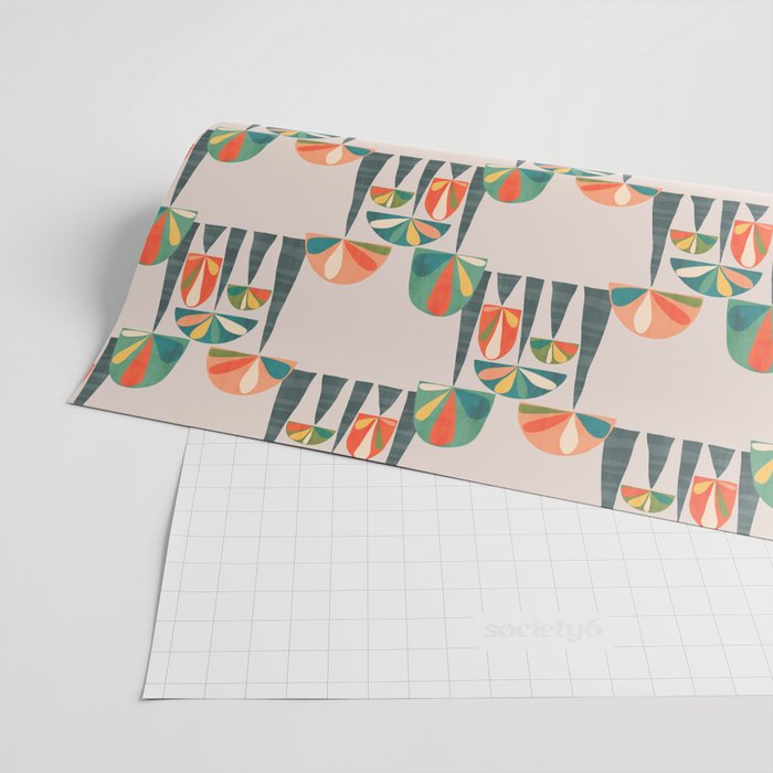 Quirky retro palm trees Wrapping Paper Gallery Image 2