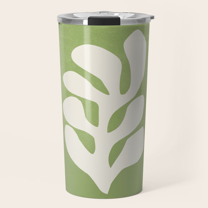 Forest Green Leaf: Matisse Paper Cutouts V Travel Mug Gallery Image 1