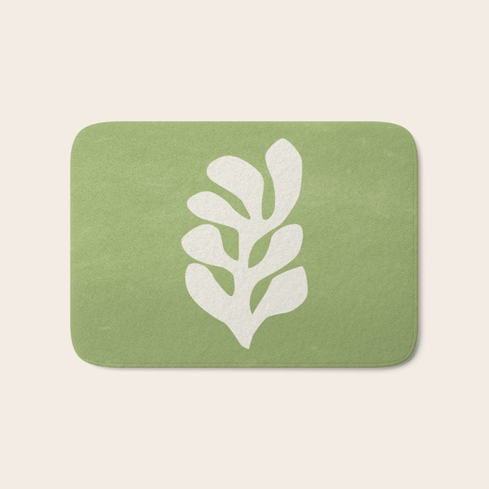 Forest Green Leaf: Matisse Paper Cutouts V Bath Mat Gallery Image 1