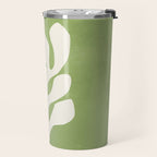 Forest Green Leaf: Matisse Paper Cutouts V Travel Mug Gallery Image 2