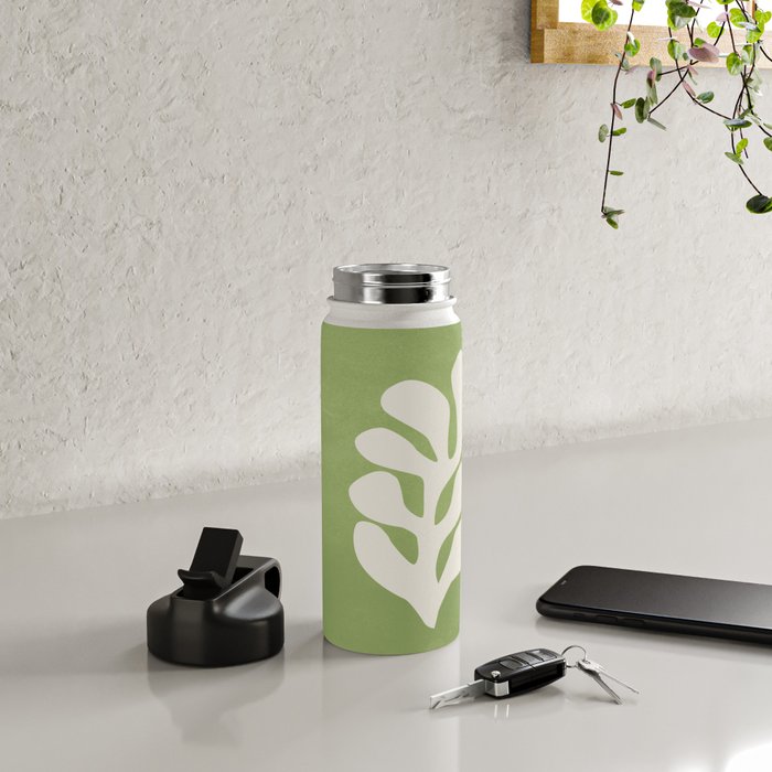 Forest Green Leaf: Matisse Paper Cutouts V Water Bottle Gallery Image 4