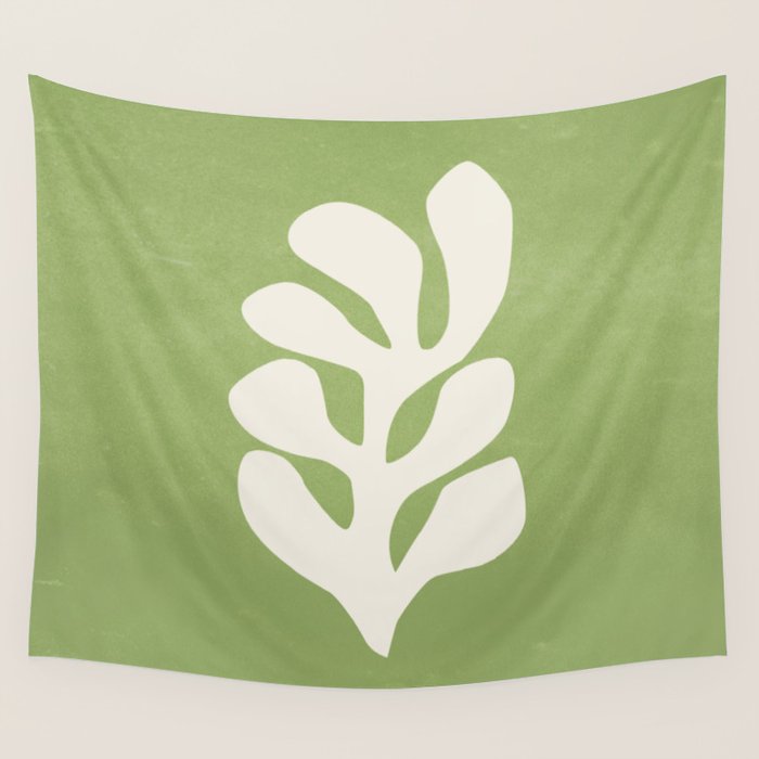 Forest Green Leaf: Matisse Paper Cutouts V Wall Tapestry Gallery Image 1