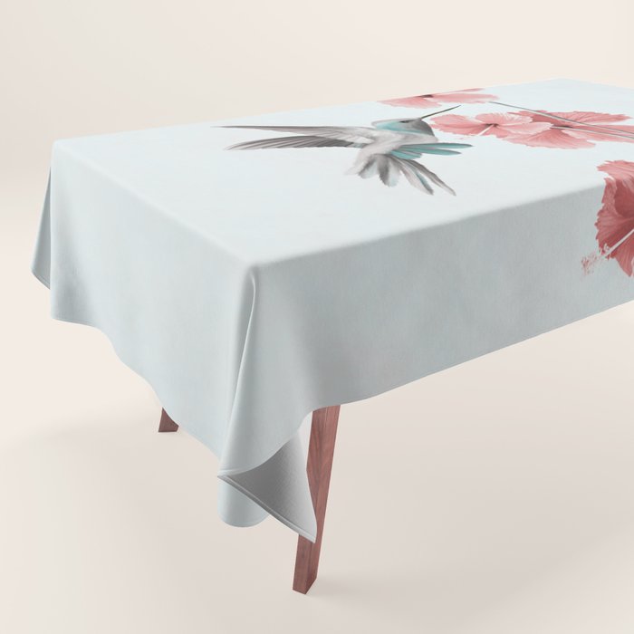 Hummingbird with Hibiscus Tablecloth Gallery Image 1
