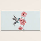 Hummingbird with Hibiscus Desk Mat Gallery Image 3