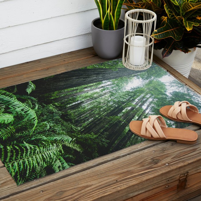Redwood National Park- Pacific Northwest Nature Photography Outdoor Rug Gallery Image 2