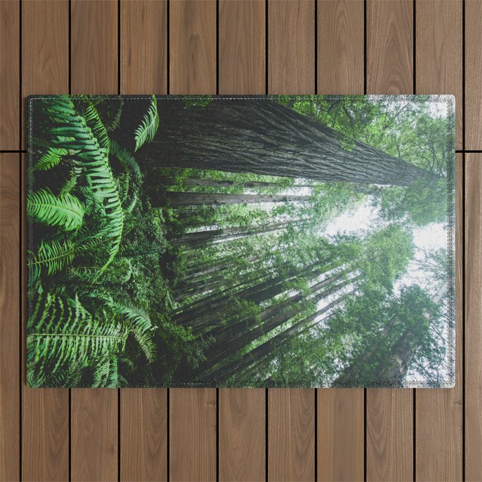 Redwood National Park- Pacific Northwest Nature Photography Outdoor Rug Gallery Image 1
