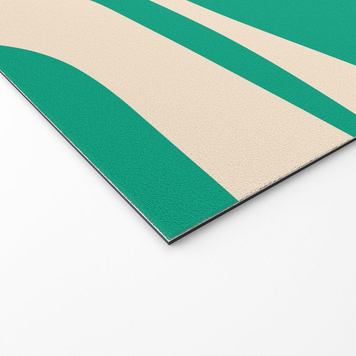 Mid Century Modern Minimalist Retro Abstract Piquet Pattern Jade Green Welcome Mat Gallery Image 2