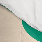 Mid Century Modern Minimalist Retro Abstract Piquet Pattern Jade Green Comforter Gallery Image 4