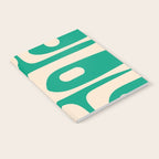Mid Century Modern Minimalist Retro Abstract Piquet Pattern Jade Green Notebook Gallery Image 2