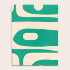 Mid Century Modern Minimalist Retro Abstract Piquet Pattern Jade Green Notebook Gallery Image 4