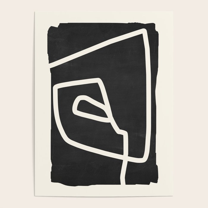 abstract minimal 57 Black & White Poster Gallery Image 1