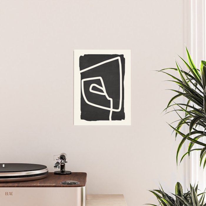 abstract minimal 57 Black & White Poster Gallery Image 2