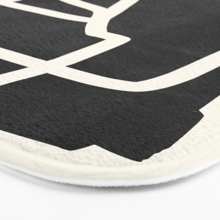 abstract minimal 57 Black & White Bath Mat Gallery Image 3