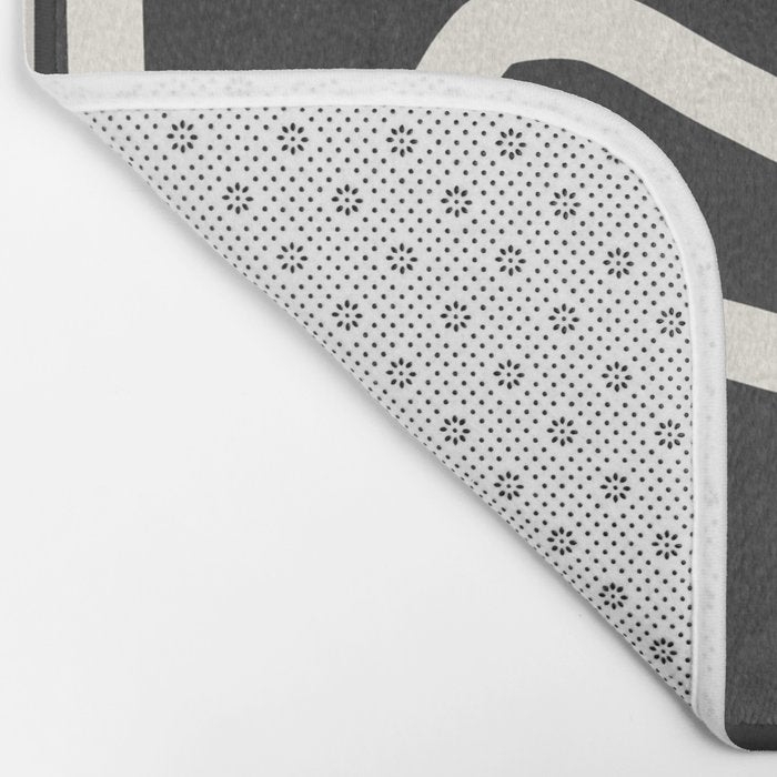 abstract minimal 57 Black & White Bath Mat Gallery Image 2