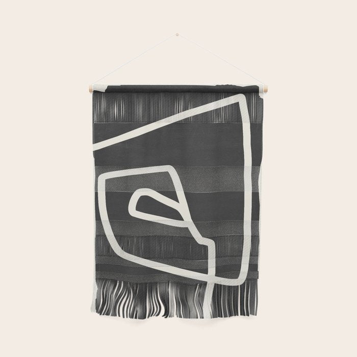 abstract minimal 57 Black & White Wall Hanging Gallery Image 1