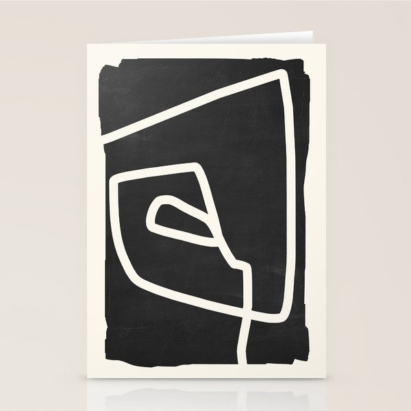 abstract minimal 57 Black & White Stationery Card Gallery Image 2