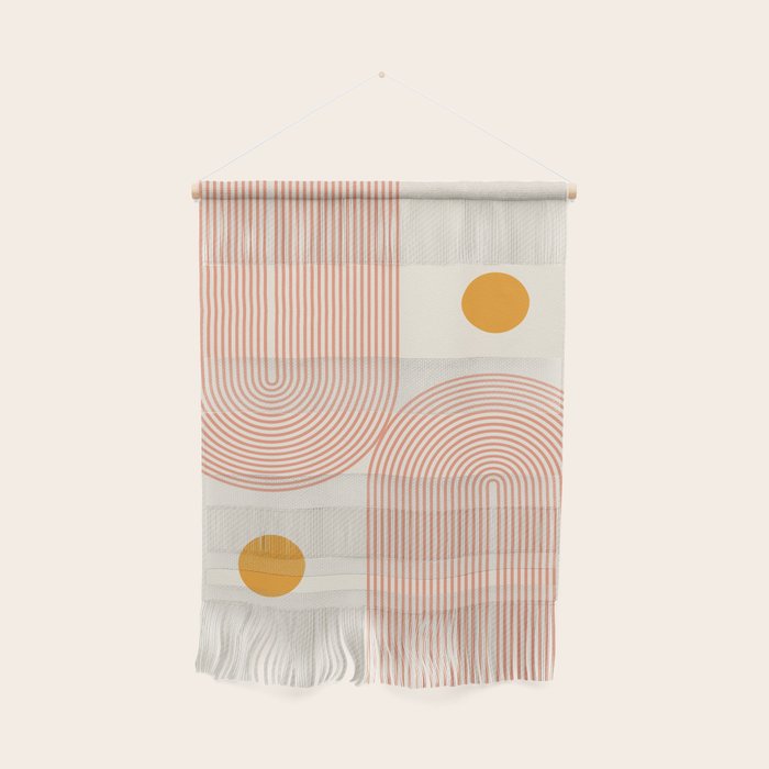 Abstraction_SUN_DOUBLE_LINE_POP_ART_Minimalism_001C Wall Hanging Gallery Image 1