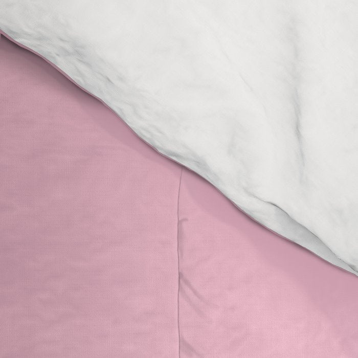 Festive Pink and Red Christmas Ribbons and Bows hand drawn Collection on Pastel Pink Comforter Gallery Image 4