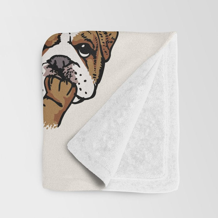 No Evil English Bulldog Throw Blanket Gallery Image 3