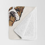 No Evil English Bulldog Throw Blanket Gallery Image 3