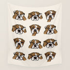 No Evil English Bulldog Wall Tapestry Gallery Image 4