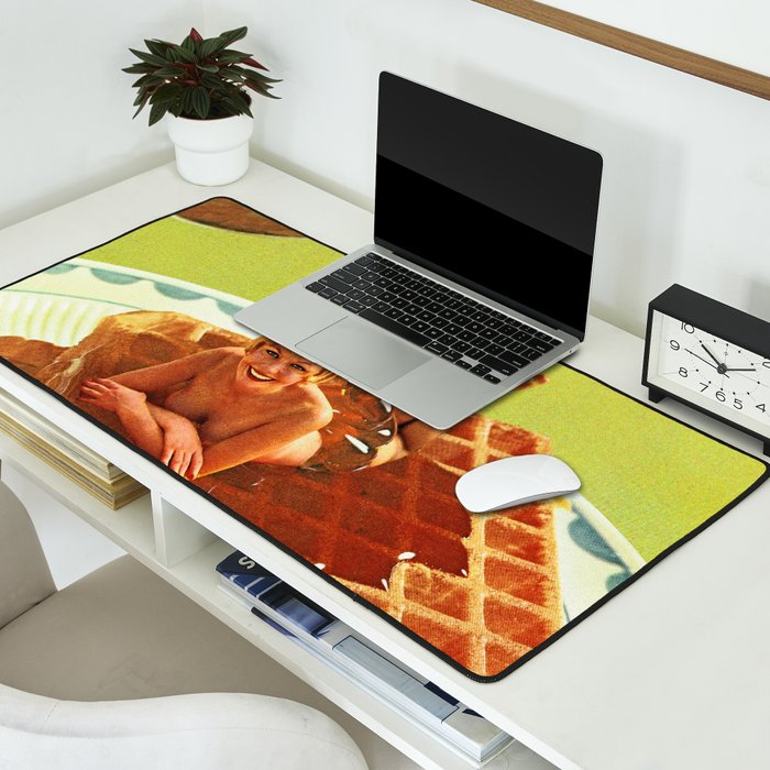 Pour some syrup on me - Breakfast Waffles Desk Mat Gallery Image 2